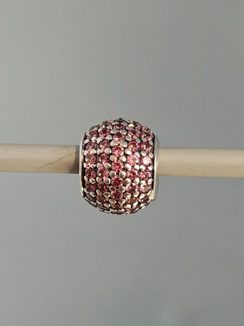 Authentic Retired Pandora Pave Lights Salmon CZ Charm 791051CZS